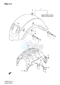 VL800 INTRUDER EU drawing REAR FENDER