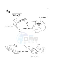 NINJA ZX-6R ZX636-C1H FR GB XX (EU ME A(FRICA) drawing Labels