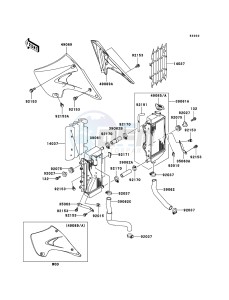 KX125 KX125M7F EU drawing Radiator