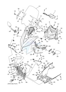 XP500 TMAX T-MAX 530 (2PWB) drawing WINDSHIELD