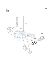 KX 85 A [KX85 MONSTER ENERGY] (A6F - A9FA) A9F drawing BRAKE PEDAL