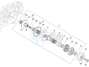 Beverly 125 drawing Driven pulley