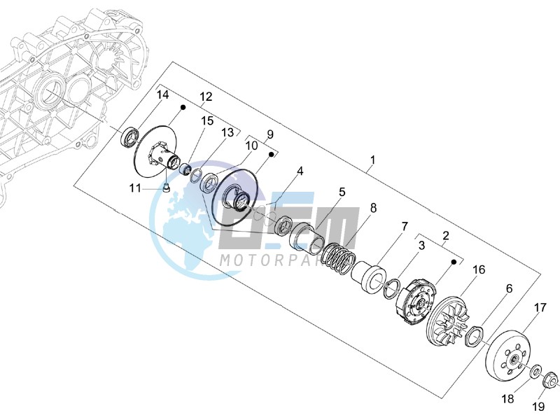 Driven pulley