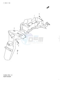 DL650 ABS V-STROM EU-UK drawing REAR FENDER