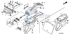 CB1000RA9 France - (F / ABS CMF) drawing TAILLIGHT