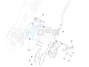 Sprint 50 4T 4V (EMEA) drawing Brakes pipes - Calipers