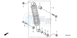 TRX420FMA Australia - (U / 4WD) drawing REAR CUSHION