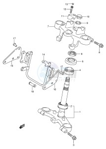 GSF250V (E24) Bandit drawing FRONT FORK BRACKET