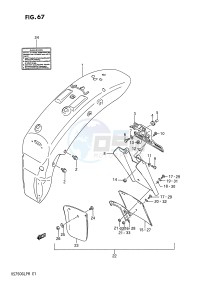 VS750GL (E1) INTRUDER drawing REAR FENDER