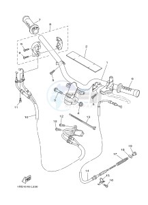 XC100E (1RS2) drawing STEERING HANDLE & CABLE