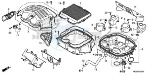 VFR1200FF VFR1200F UK - (E) drawing AIR CLEANER