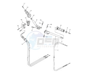 YZF R1 1000 drawing STEERING HANDLE AND CABLE