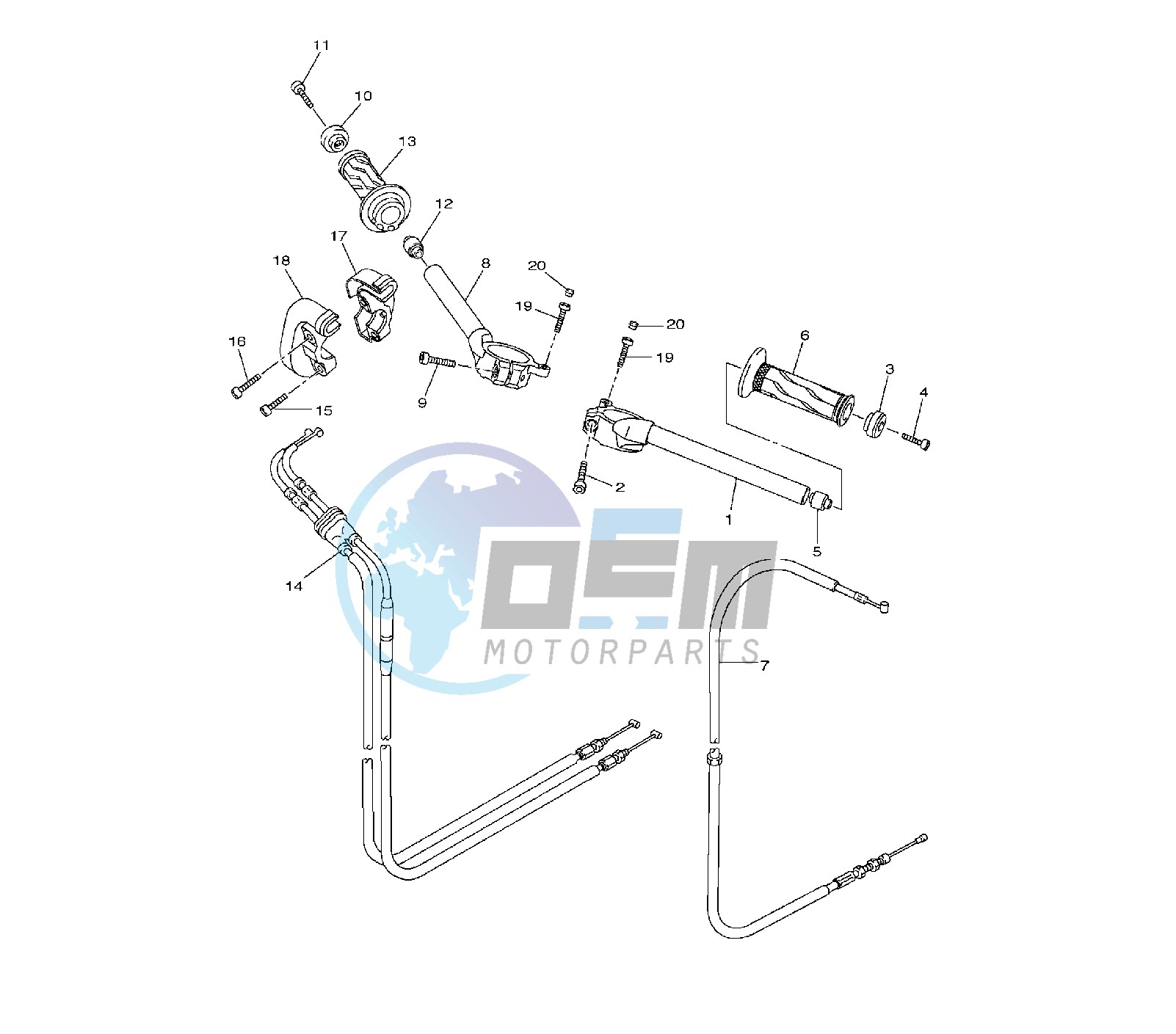 STEERING HANDLE AND CABLE