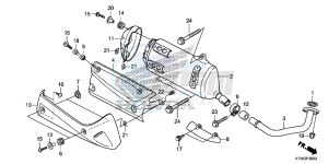 SH300AD SH300i E drawing EXHAUST MUFFLER