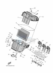 TRACER 9 GT MTT890D (BAP1) drawing INTAKE 2