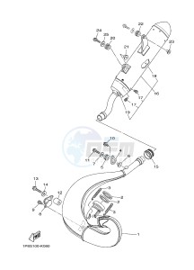 YZ250 (1SST) drawing EXHAUST