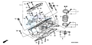 ST1300AE Pan Europoean - ST1300 UK - (E) drawing RIGHT CYLINDER HEAD