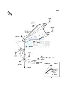 Z1000 ZR1000DCFA FR GB XX (EU ME A(FRICA) drawing Cowling Lowers