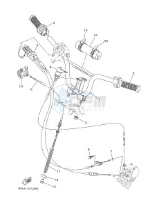 TT-R50E (1P6W 1P6X) drawing STEERING HANDLE & CABLE