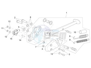 RSV4 1000 RR drawing Central stand