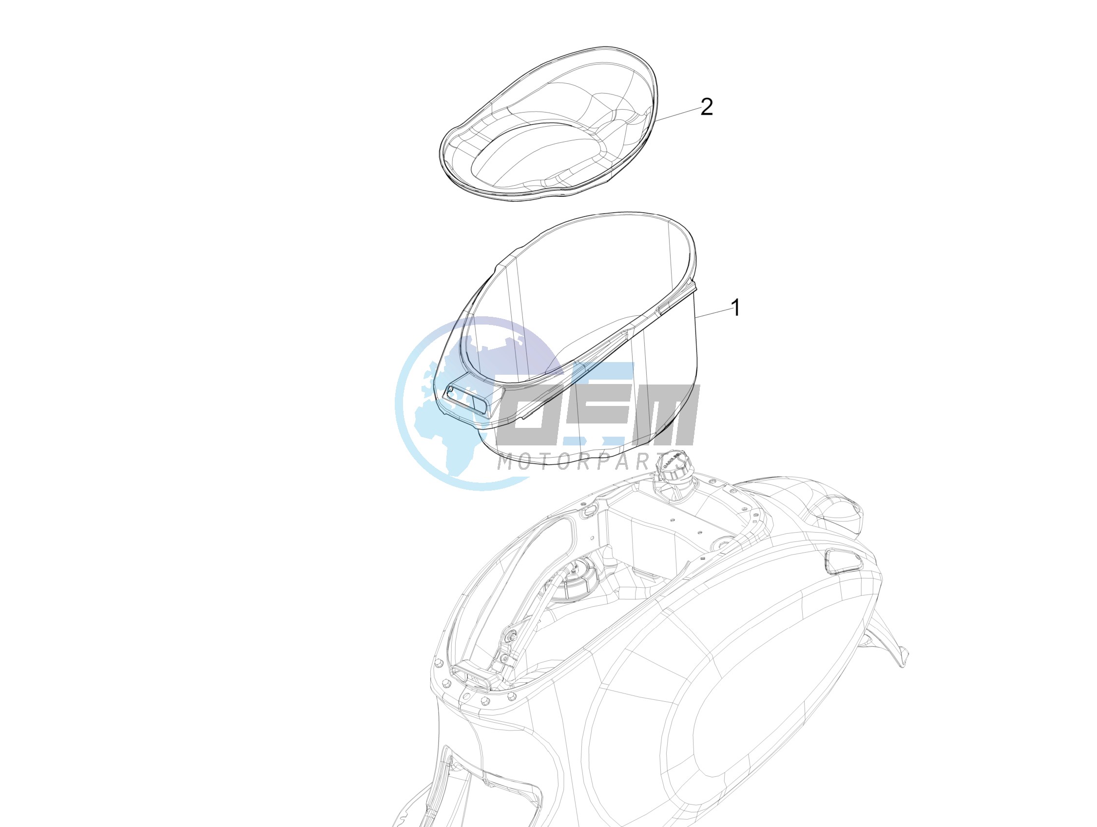 Helmet housing - Undersaddle