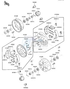 KLF 300 A [BAYOU 300] (A2) [BAYOU 300] drawing FRONT HUB_BRAKE