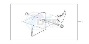 VT125C drawing BACKREST PLATE