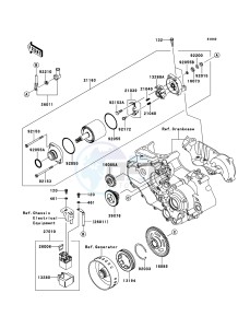 KFX450R KSF450B9F EU drawing Starter Motor