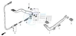 VT1100C2 drawing PEDAL (VT1100C2)