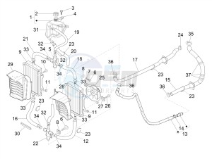 GTV 300 HPE SEI GIORNI IE E4 ABS (EMEA) drawing Cooling system