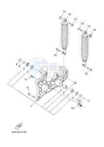 YPR125R XMAX 125 EVOLIS 125 (2DM3) drawing REAR ARM & SUSPENSION