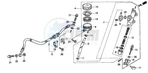 CBR900RR FIRE BLADE drawing REAR BRAKE MASTER CYLINDER