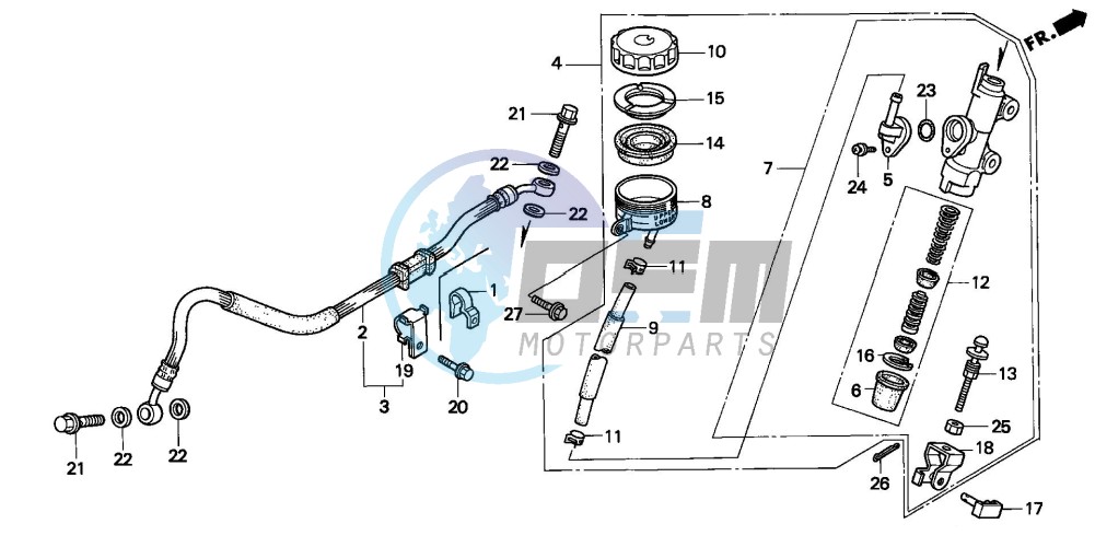 REAR BRAKE MASTER CYLINDER