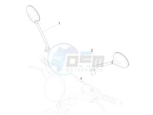 SUPER GTS 300 4T 4V IE ABS E3 (APAC) drawing Driving mirror/s