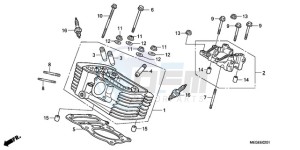 VT750C9 Europe Direct - (ED / MME) drawing REAR CYLINDER HEAD