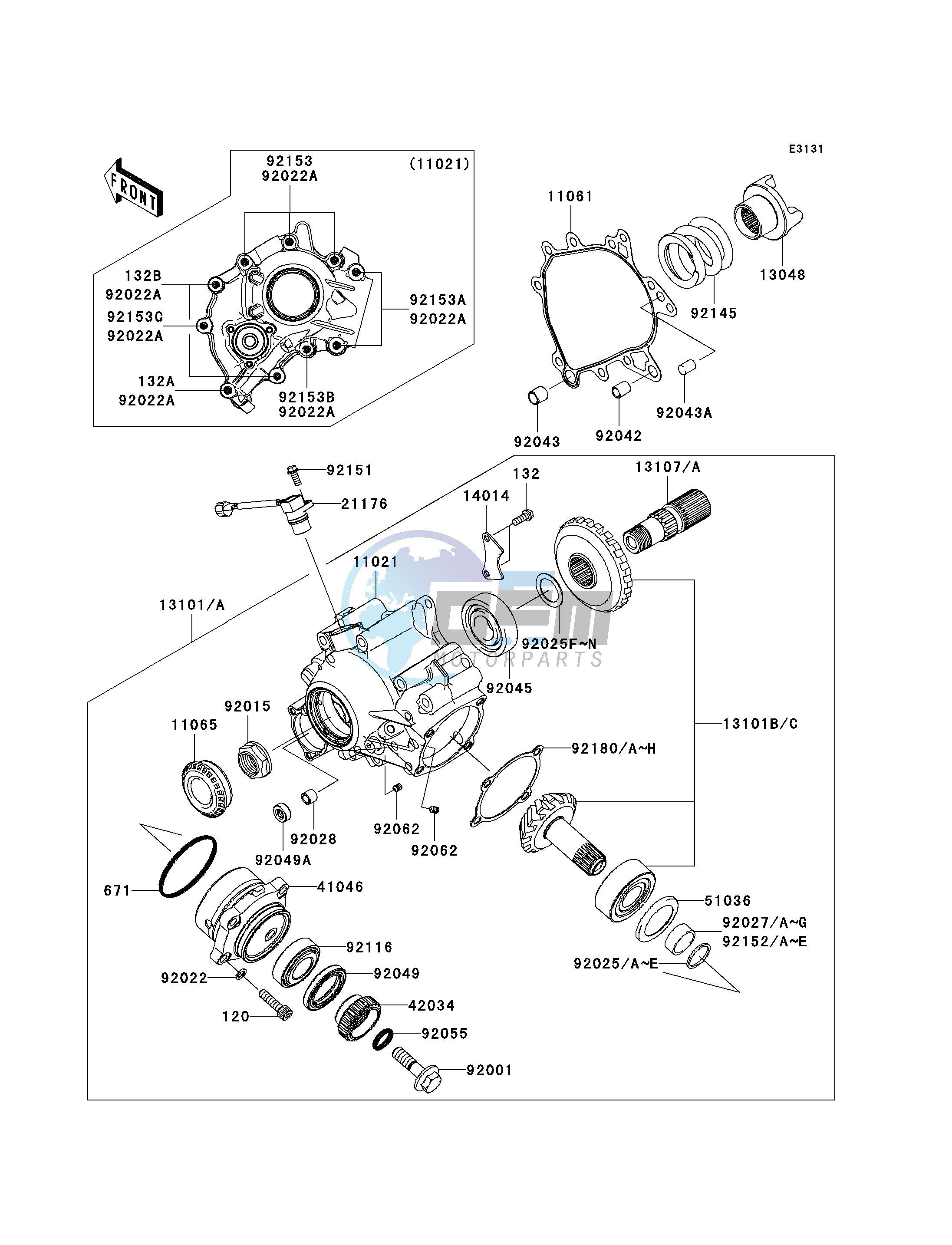 FRONT BEVEL GEAR