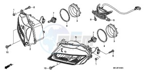 CBR600RRB drawing HEADLIGHT