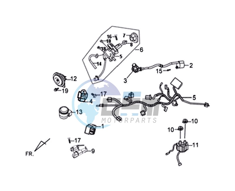 WIRE HARNESS / X'PRO 50 (45 KM/H) (AE05W4-EU) (L4-M1)