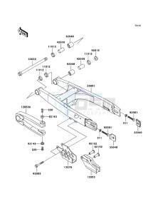 KX65 KX65-A6 EU drawing Swingarm