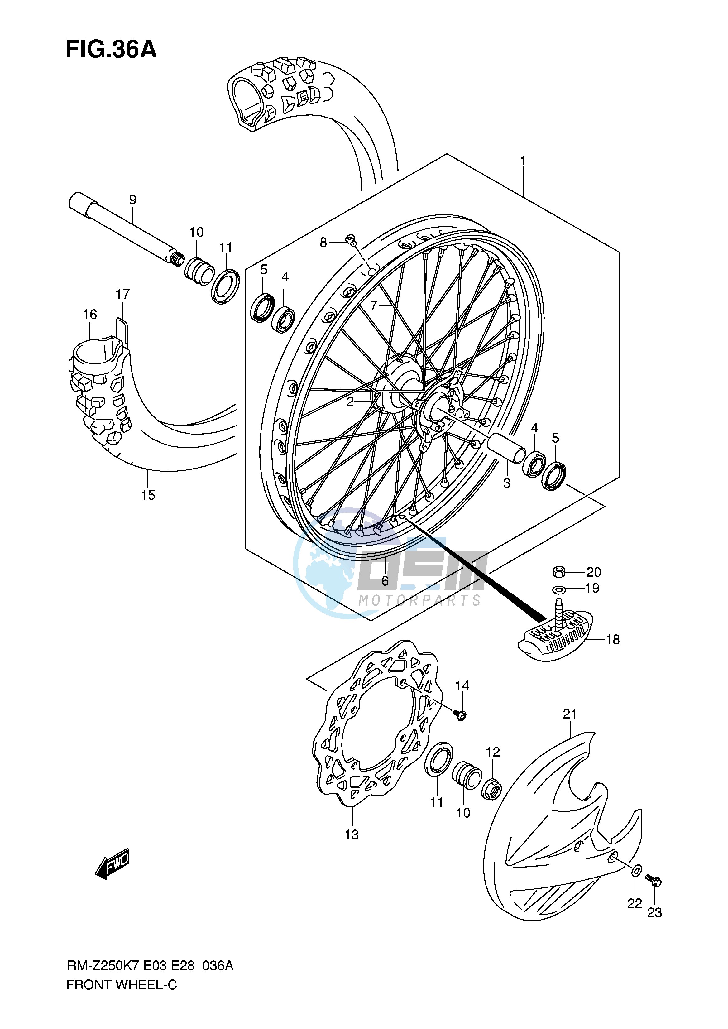 FRONT WHEEL (MODEL K8 K9)