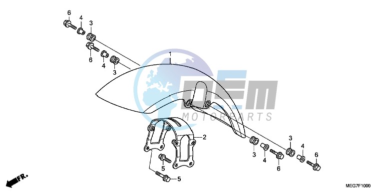 FRONT FENDER (VT750C2B)