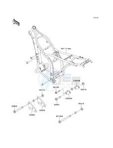 KLX 300 A [KLX300R] (A6F-A7A) A6F drawing ENGINE MOUNT