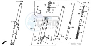 VFR8009 Europe Direct - (ED / MME) drawing FRONT FORK