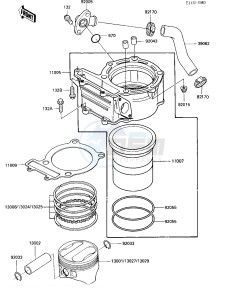 KL 250 D [KLR250] (D4-D6) [KLR250] drawing CYLINDER_PISTON-- S- -