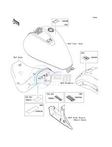 VN 900 C [VULCAN 900 CUSTOM] (7F-9FA) C9F drawing LABELS