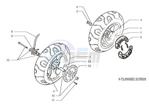 Ark AC 45 Racing RR- Red-White-Matt Black 50 drawing Front wheel-Rear wheel