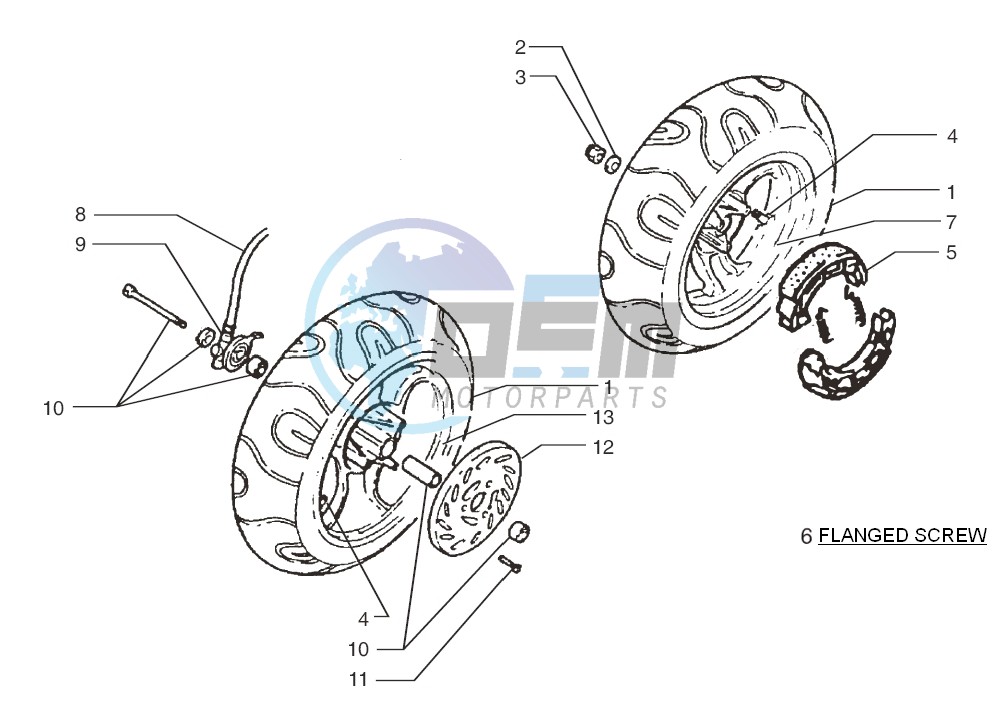 Front wheel-Rear wheel