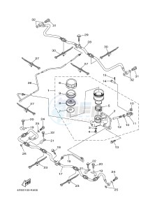 YXR700F YXR7FD RHINO 700 (1RBE 1RBF 1RBG 1RBH) drawing REAR MASTER CYLINDER