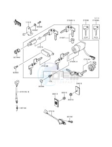 VN 800 B [VULCAN 800 CLASSIC] (B1-B5) [VULCAN 800 CLASSIC] drawing IGNITION SWITCH_LOCKS_REFLECTORS