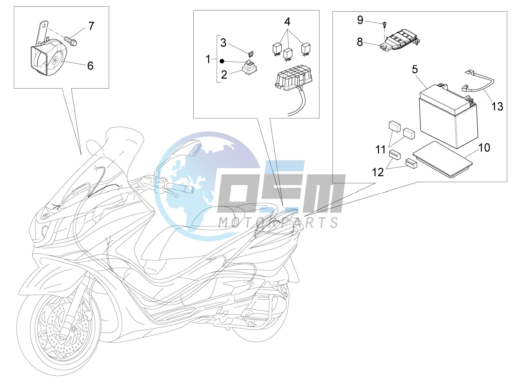 Remote control switches - Battery - Horn